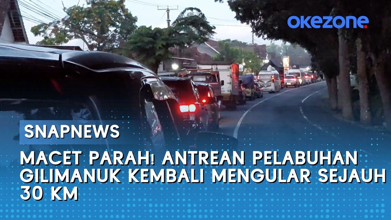 Macet Parah! Antrean Pelabuhan Gilimanuk Kembali Mengular Sejauh 30 KM