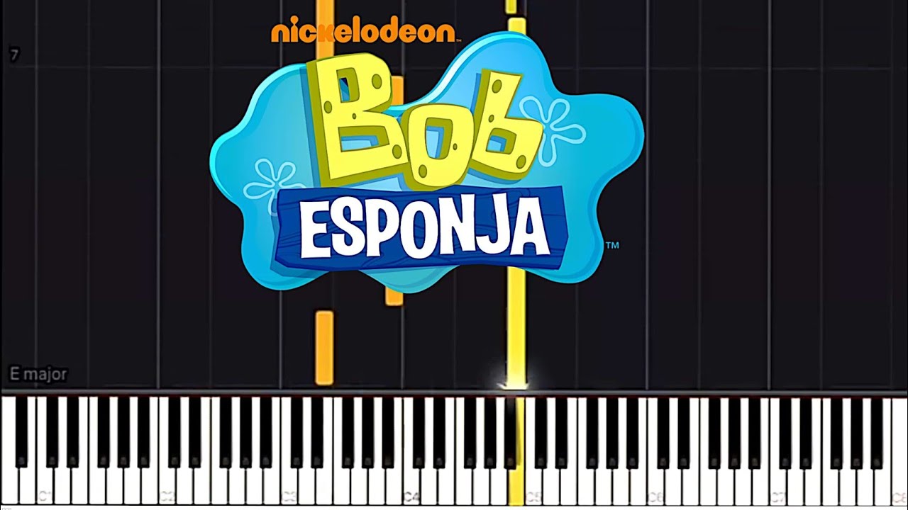 Bob esponja - Tema de abertura (Easy version) - Tutorial Piano (Synthesia)