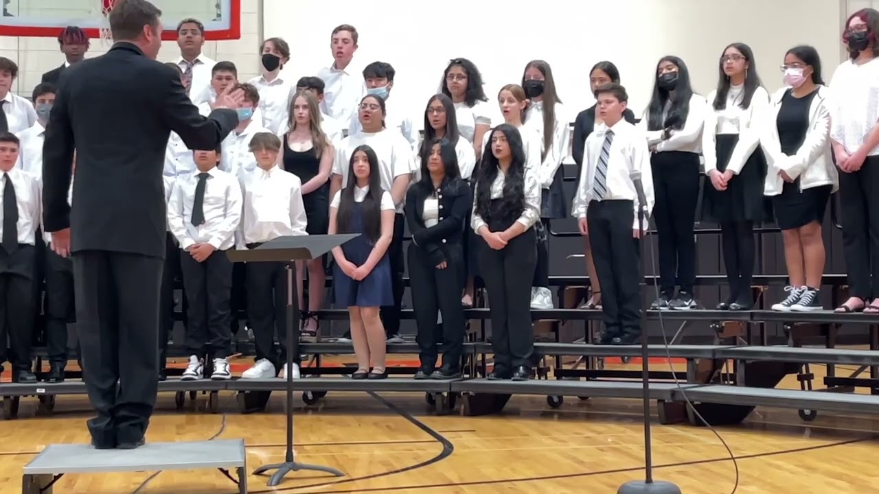 Hicksville Middle School Chorus, May 11, 2022 led by Mr. Justin Starr