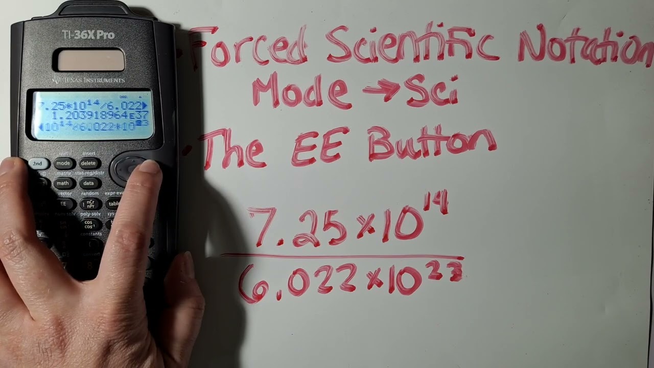 TI-36X Pro: Entering Scientific Notation and Scientific Notation Mode