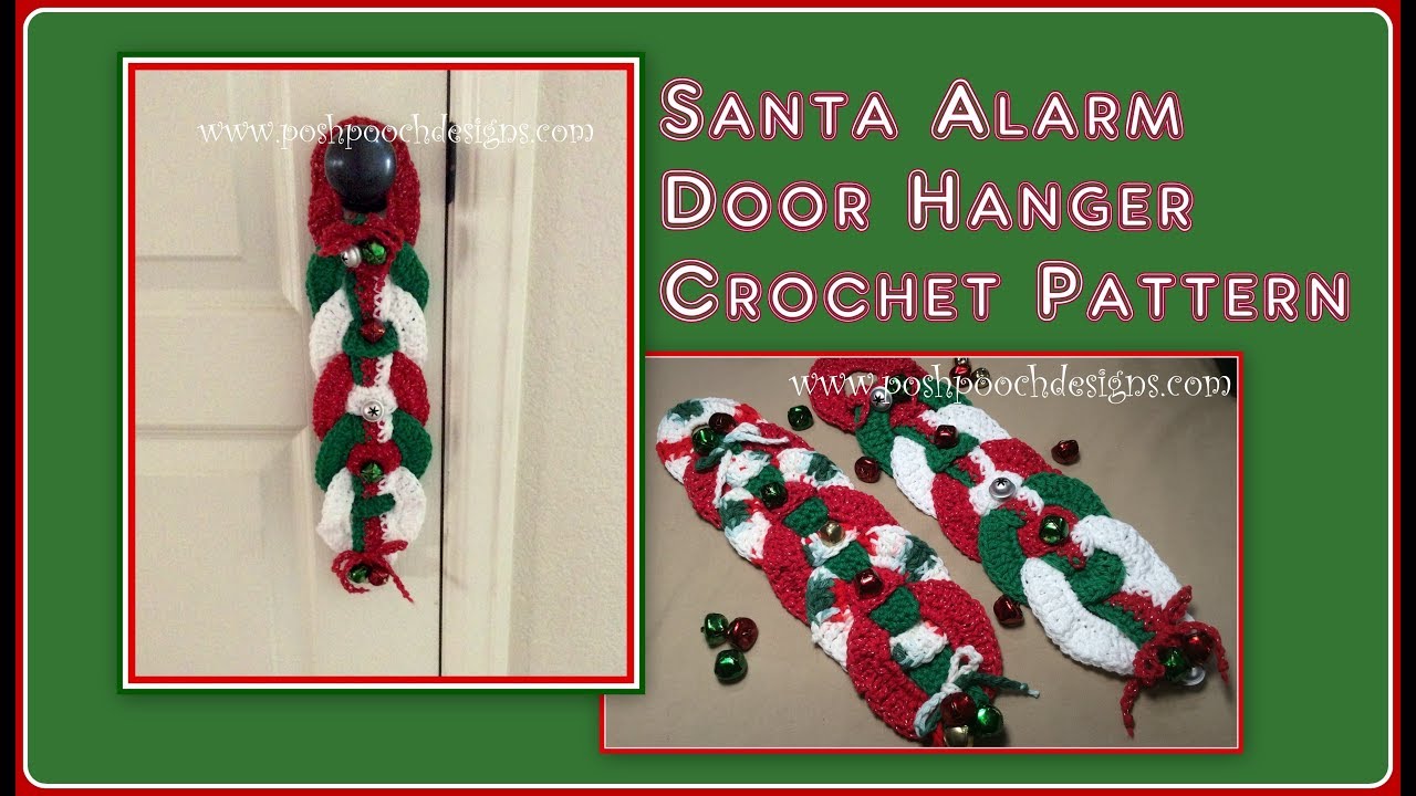 Santa Alarm Door Hanger Crochet Pattern