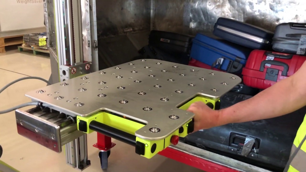 e-CLS, electric container loading system for baggage handling at airports