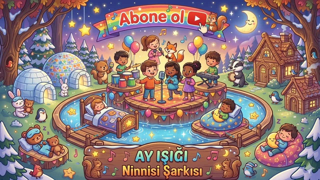 BipBop Çocuk 🌙 Ay Işığı Ninnisi | Bebekler İçin Sakin Uyku Şarkısı