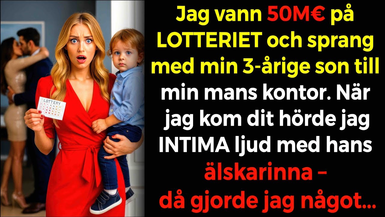 Jag Vann 50M€💶 och sprang till min mans Kontor med vår son. Vid dörren hörde jag konstiga Ljud...😡