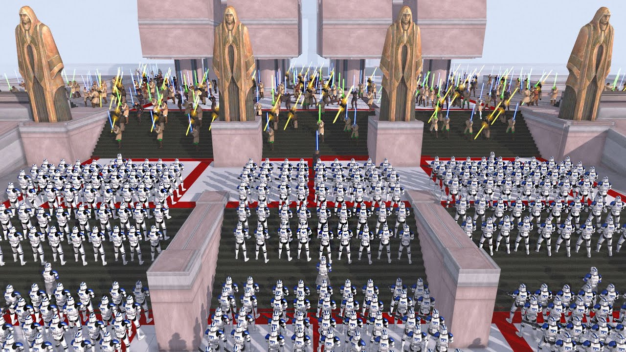501st Clones Execute ORDER 66 on Jedi Temple... - Men of War: Star Wars Mod