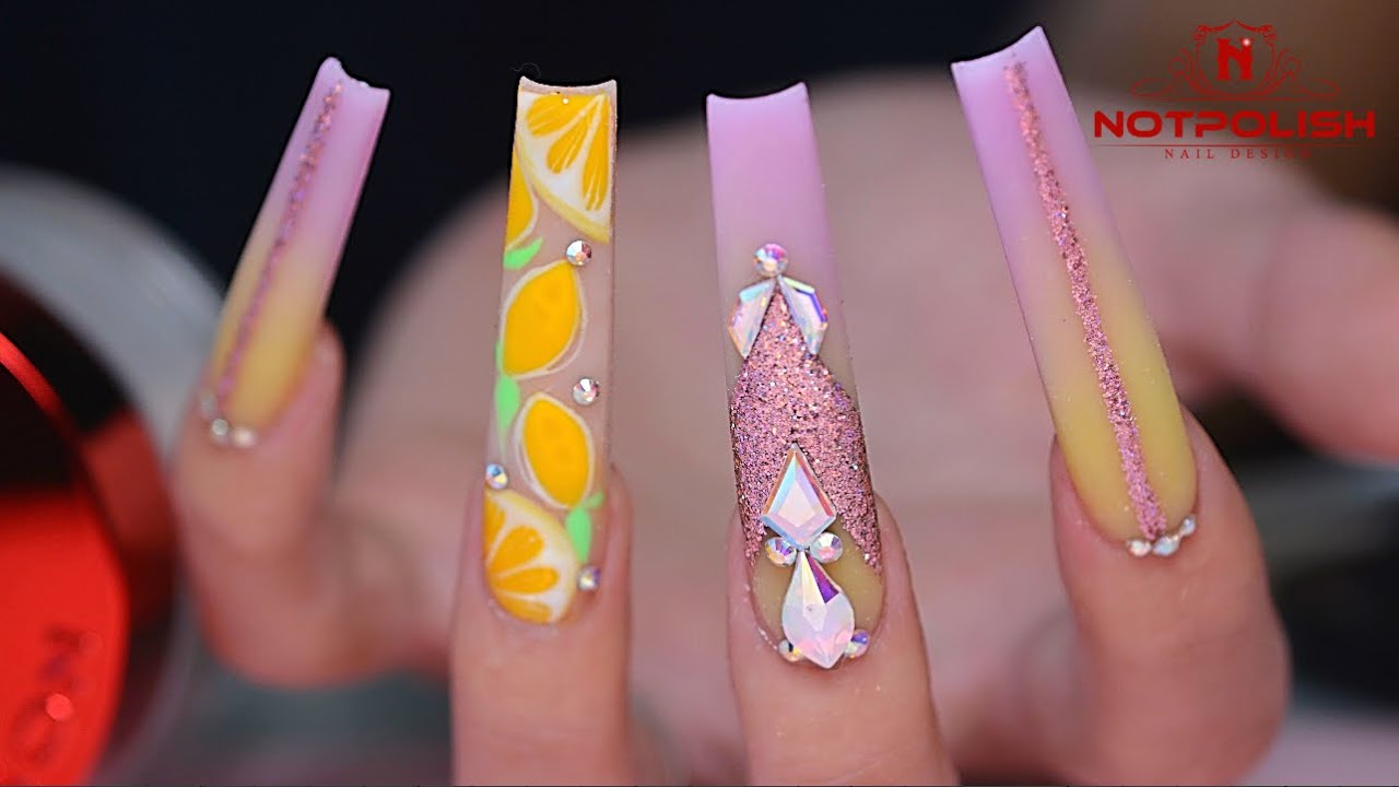 HOW TO DO ACRYLIC OMBRE NAILS I SPRING NAIL IDEAS I TAPERED SQUARE SHAPE NAIL I NOTPOLISH DESIGNS