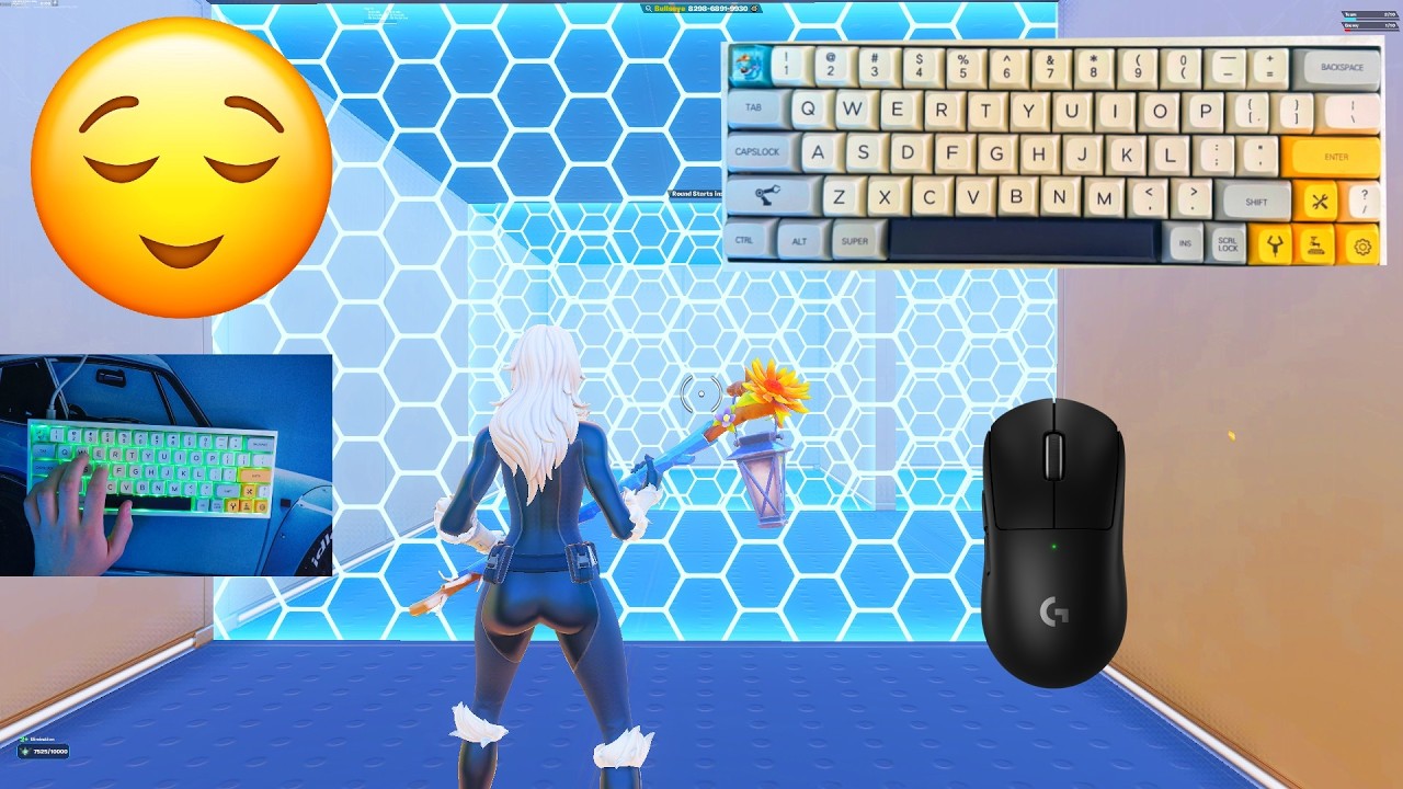 $350 Custom Keyboard ASMR 😴 1v1 Piece Control 👑Satisfying Keyboard Fortnite 360 FPS 4K