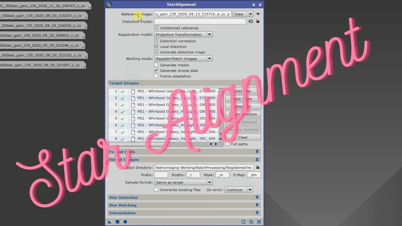 EP197 P6 - Using the StarAlignment Process in PixInsight