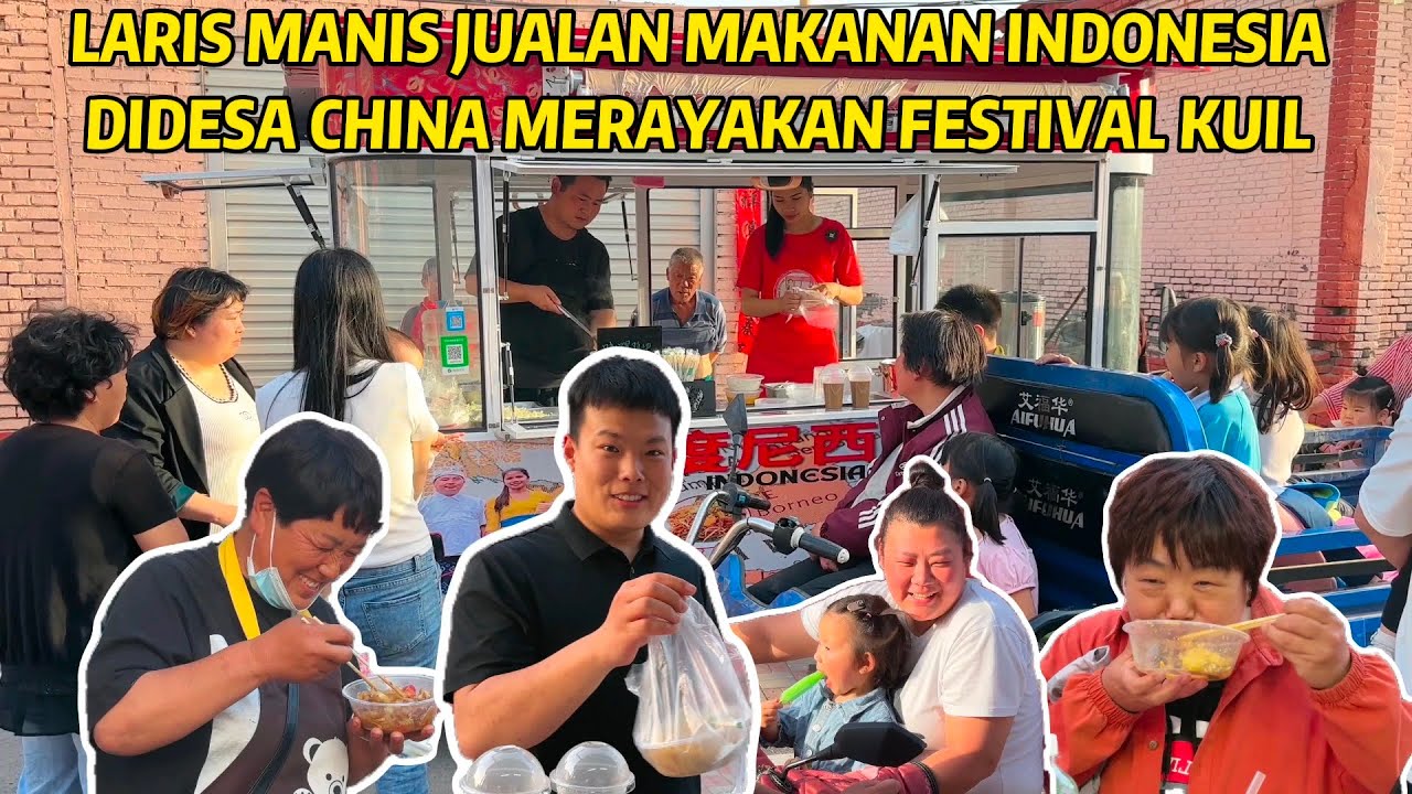 JUALAN MAKANAN INDONESIA DI DESA FESTIVAL KUIL, BANYAK YANG SUKA, LARIS MANIS