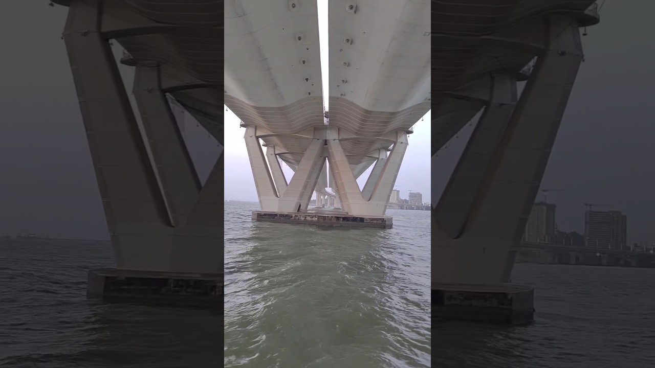 Bridge pier ll Mumbai Coastal Road project ll #arabiansea #mumbai #construction #bandraworlisealink