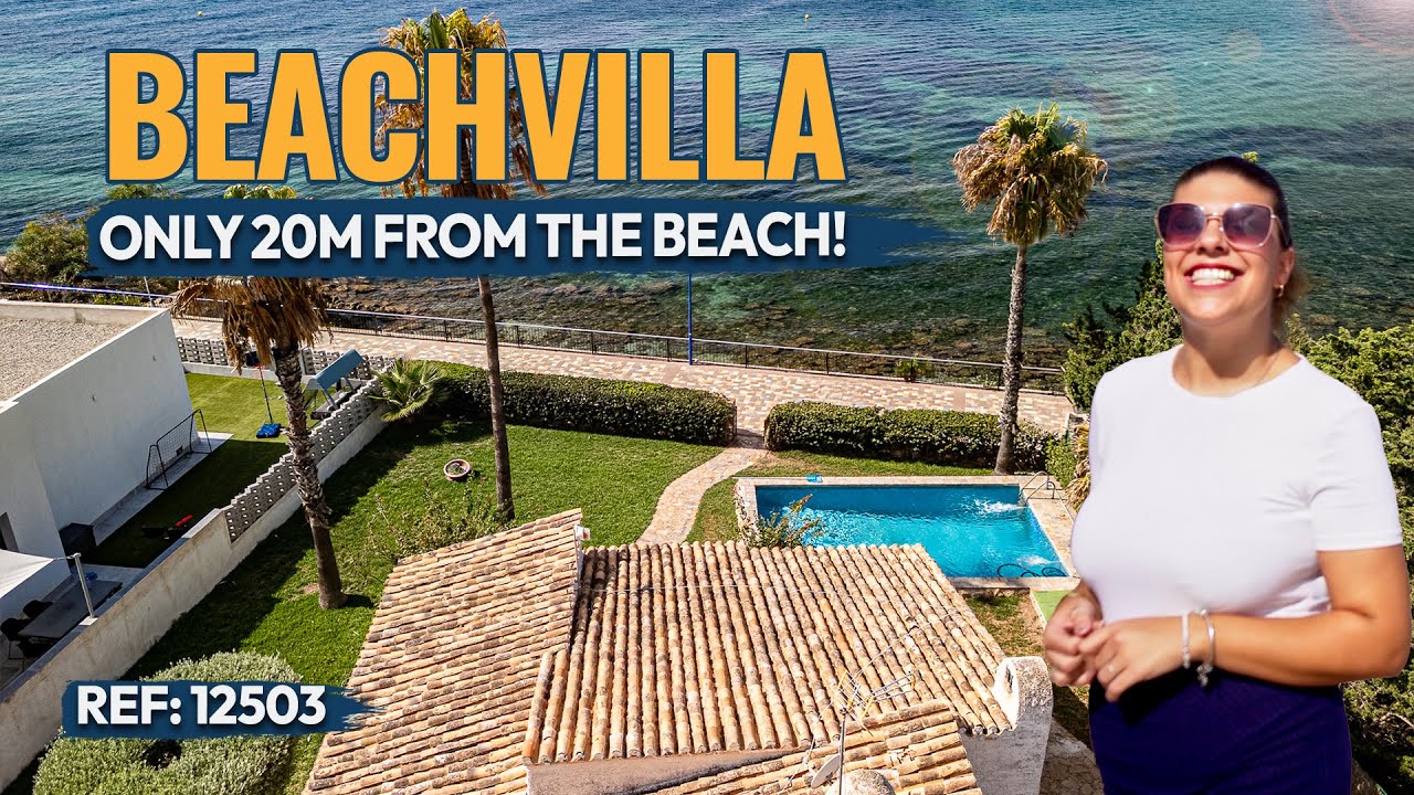 Traditional Beachfront Villa with Sea Views in Punta Prima | Rare Opportunity by the Sea!
