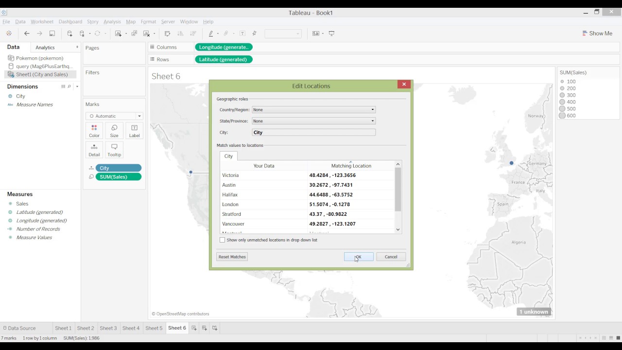Intro to Tableau 10 - Editting Map Locations (M3)