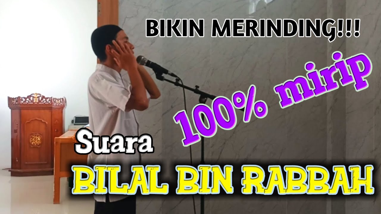 Masyaa Allaah!!!Pria ini menirukan suara Bilal Bin Rabbah.Jama'ah pada berdatangan #hilaladzan #azan