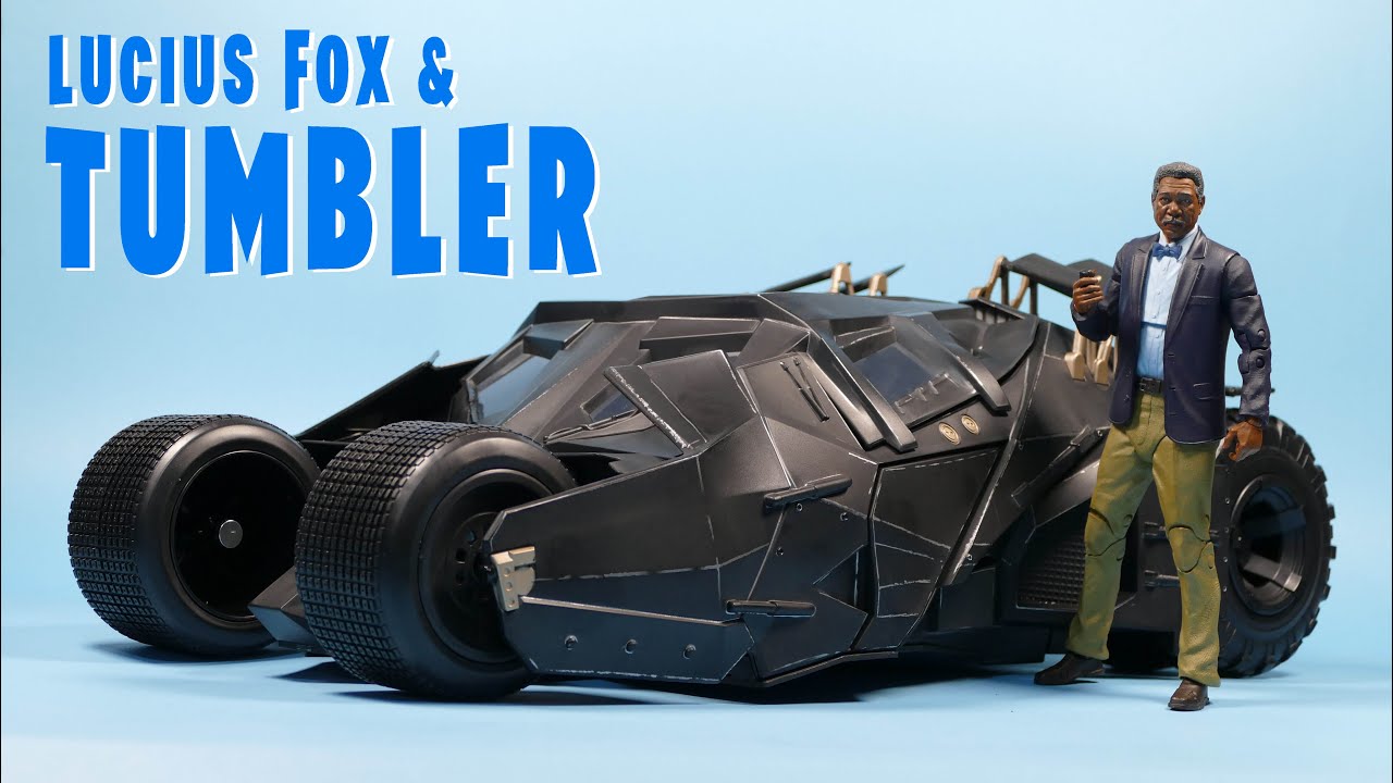 McFarlane Toys DC Multiverse Lucius Fox and Tumbler BatmobileToy Review