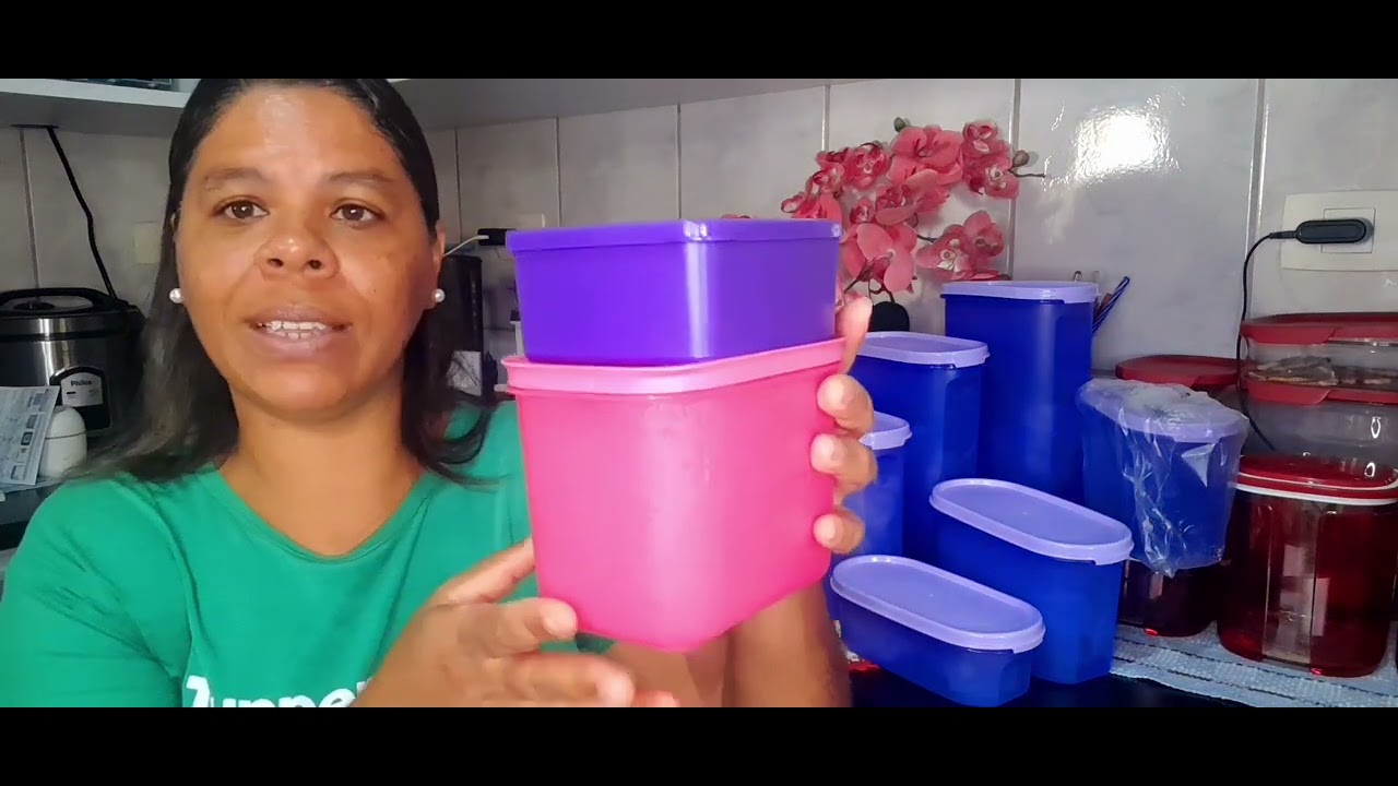 ABRINDO CAIXA TUPPERWARE SEMANA 38 SEGUNDA SEMANA DO VITRINE 10 LEIDY  11 97788-4826