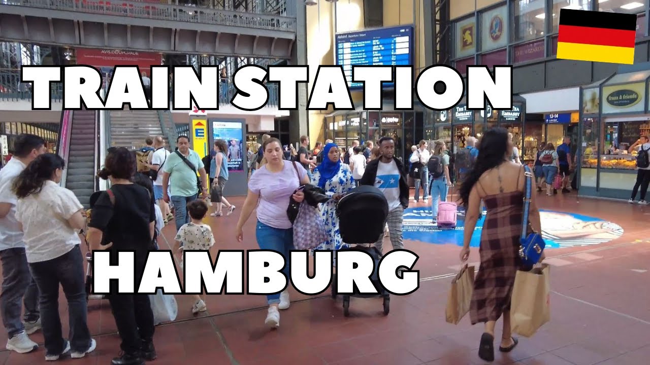 Train Station Hamburg Walking Tour 🇩🇪 - June 2023 Germany | 4K