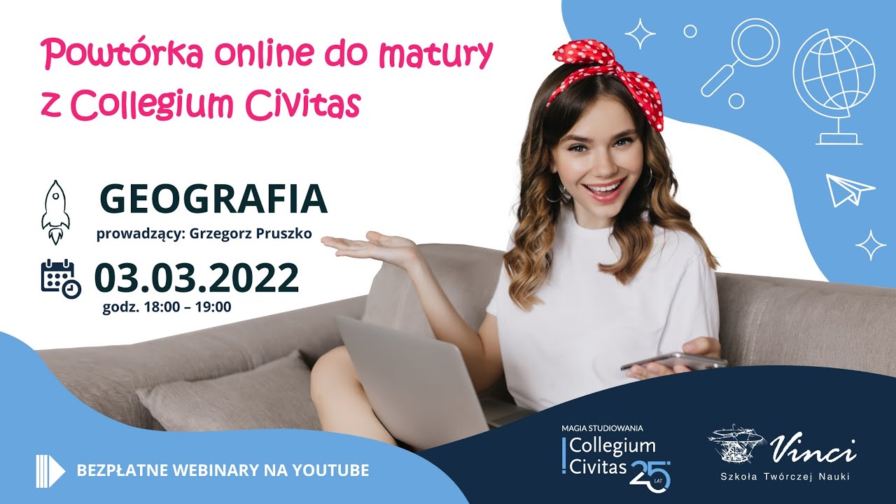 Powtórka do matury z geografii, cz. 1 - webinar z Grzegorzem Pruszko