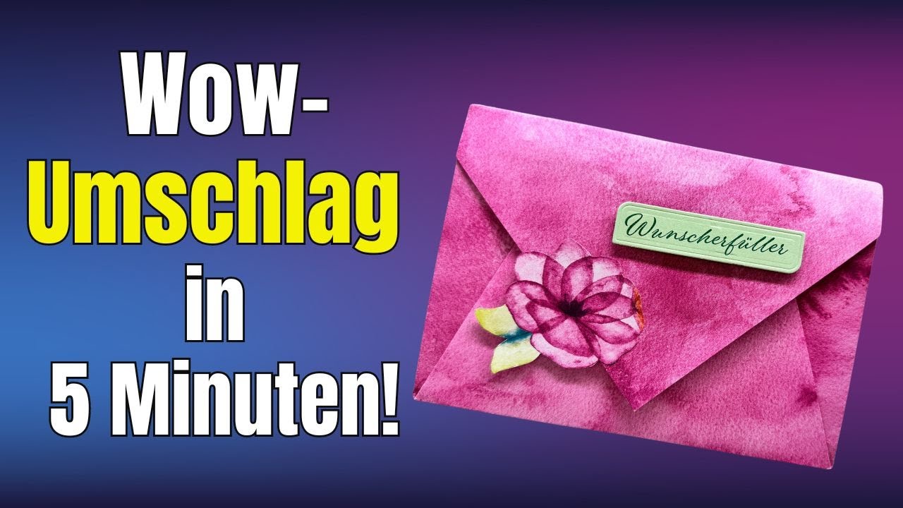 DIY Geldgeschenk-Verpackung ohne kleben: Bastel einen edlen Umschlag mit Stampin' Up!