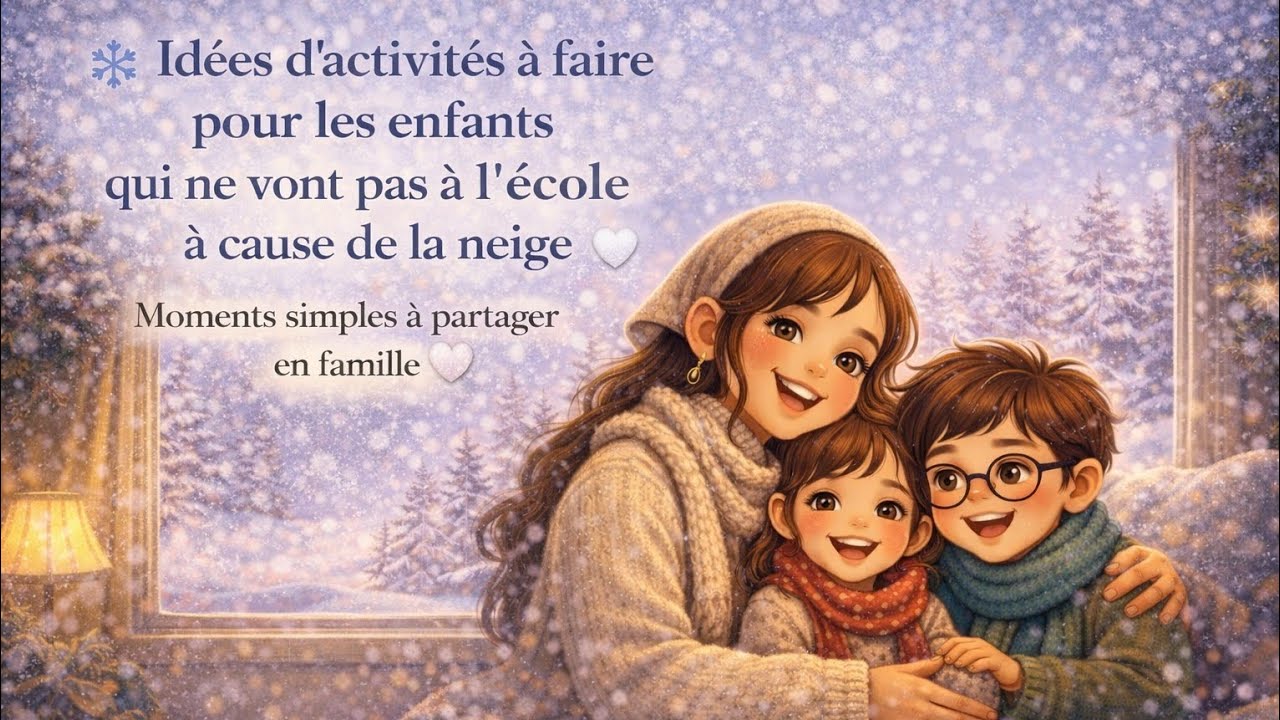 ❄️ Idées d’activités à faire quand les enfants ne vont pas à l’école à cause de la neige