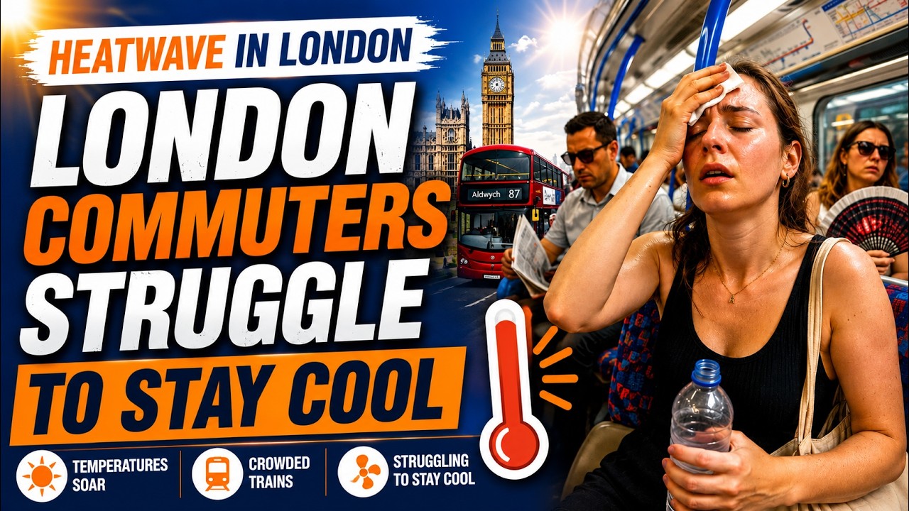 London Heatwave: Commuters Struggle as Temperatures Soar | UK Issues Rare Heat Health Alert