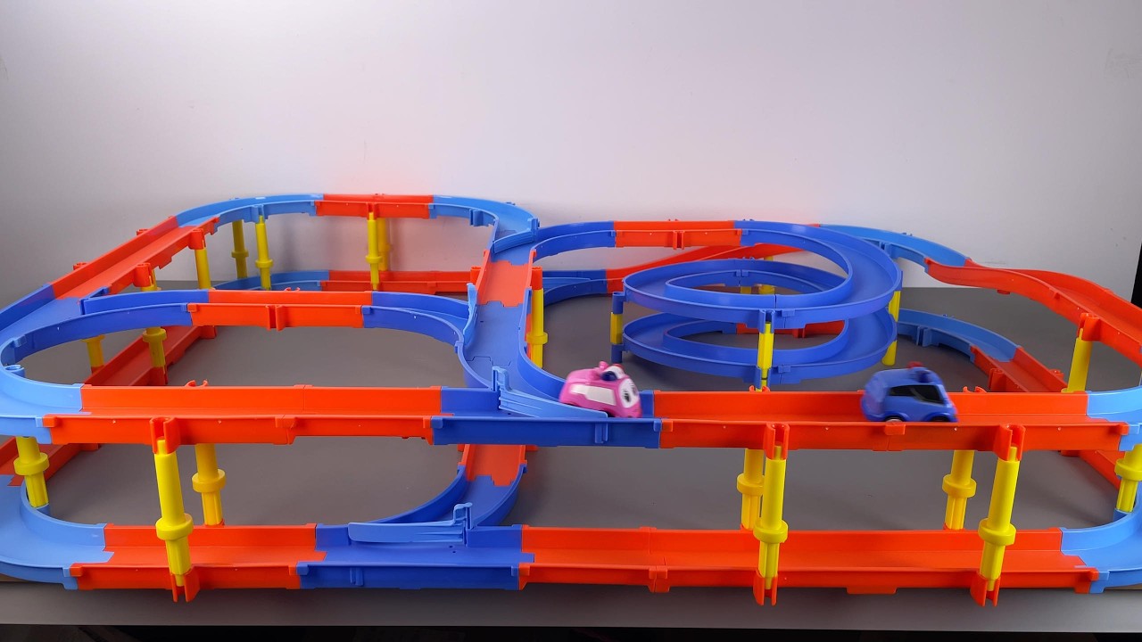 9 Minute ASMR Toy Unboxing Video: Battery-Powered Assembled Double-Decker Track Car Toy | Toy Review