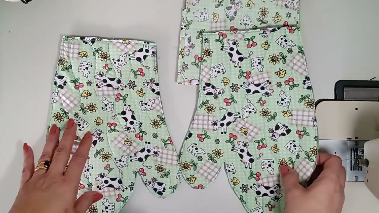 Luva térmica para cozinha e pegador de panela/ costura criativa iniciantes #diy #kitcozinha