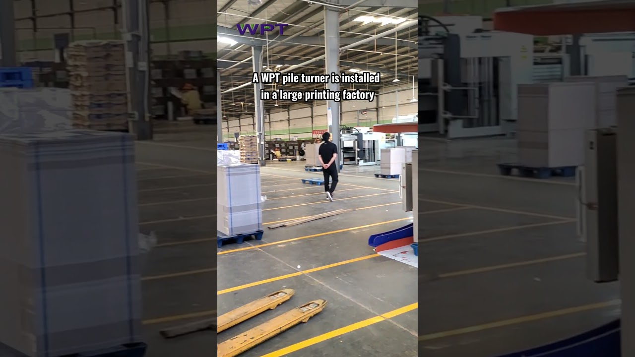 A WPT pile turner is installed in a large printing factory #fyp #printingindustry #packagingindustry