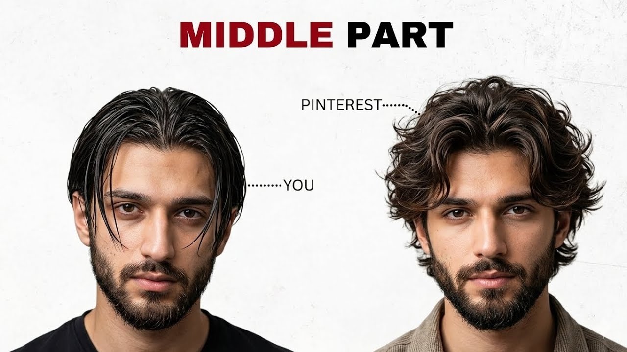 Why Middle Part Looks Good on Pinterest Guys (But Weird on You)