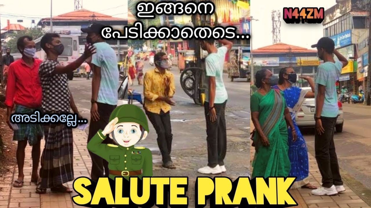 Salute prank | public reaction | n44zm | Nazim #n44pranks #pranks  #malayalapranks