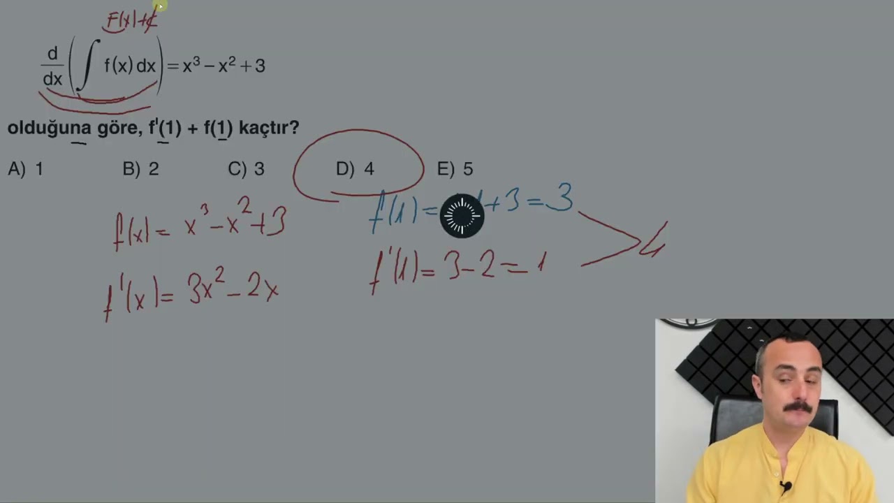 İNTEGRAL TEST 2 ALTIN KİTAP ÇÖZÜMLERİ (MİRAY YAYINLARI AYT MATEMATİK SORU BANK)