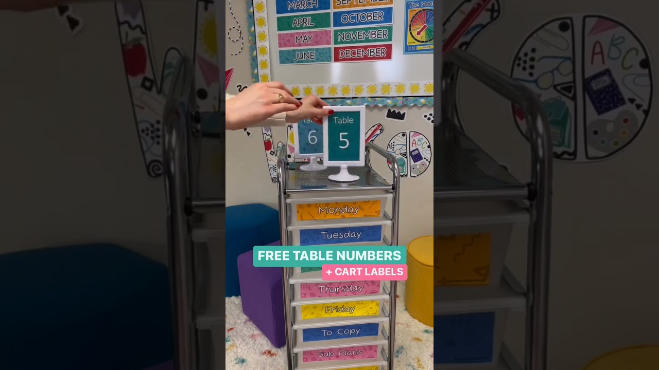 FREE Table Numbers and Cart Labels 🏷