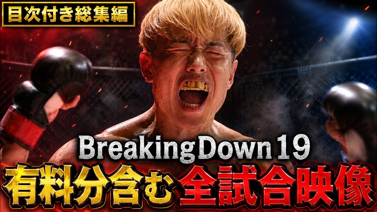 【目次付イッキ見専用】ブレイキングダウン19有料分全試合映像/未公開あり/試合後インタビュー付き【総集編/朝倉未来/溝口勇児/井原良太郎/芦澤竜誠/BreakingDown】