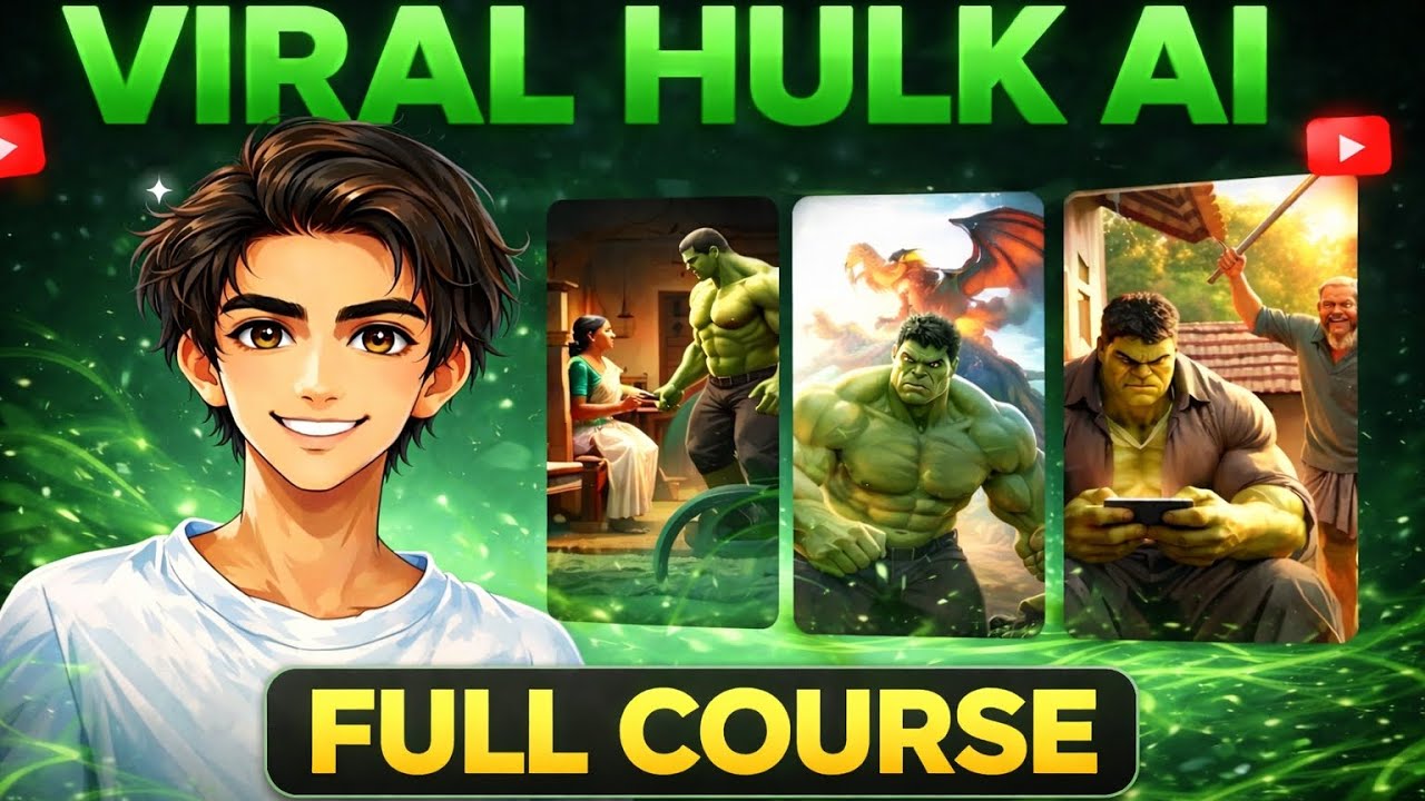 How to Make AI Videos in 5 ai hulk shorts Minutes 🤖 Make 100 AI video after watching this video