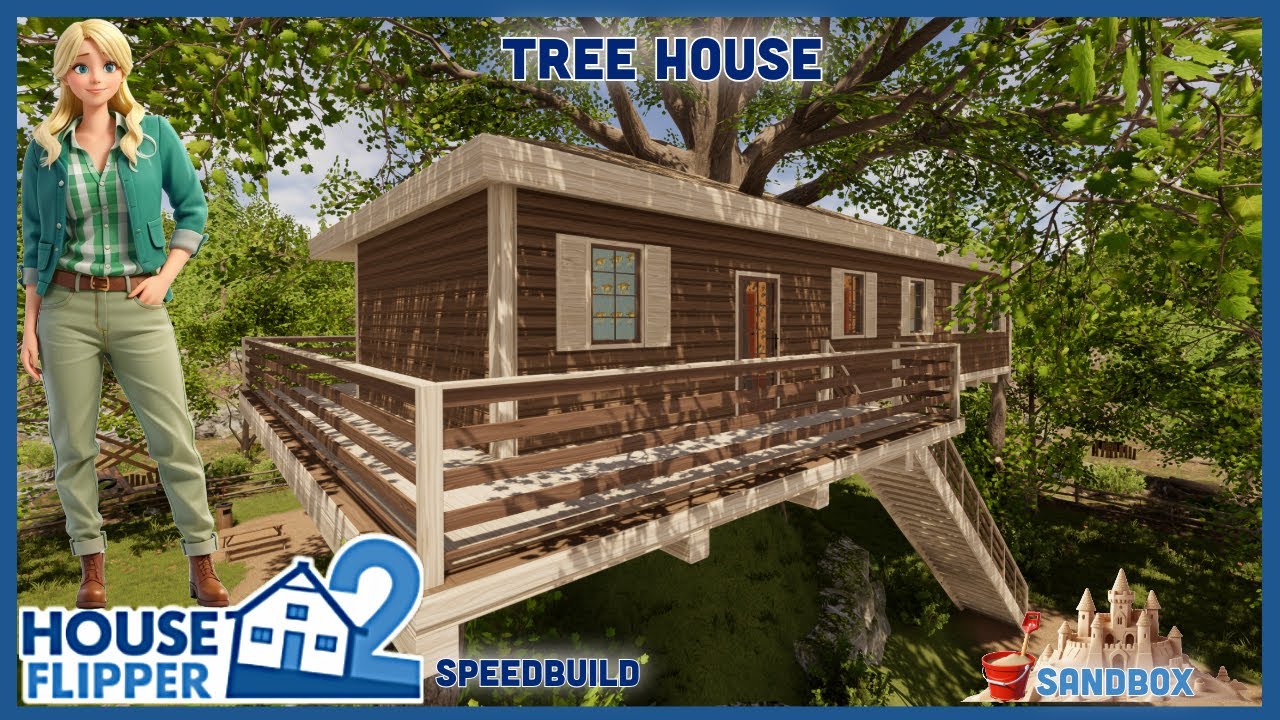 Tree Top House Full Build and Tour,  Speedbuild, House Flipper 2