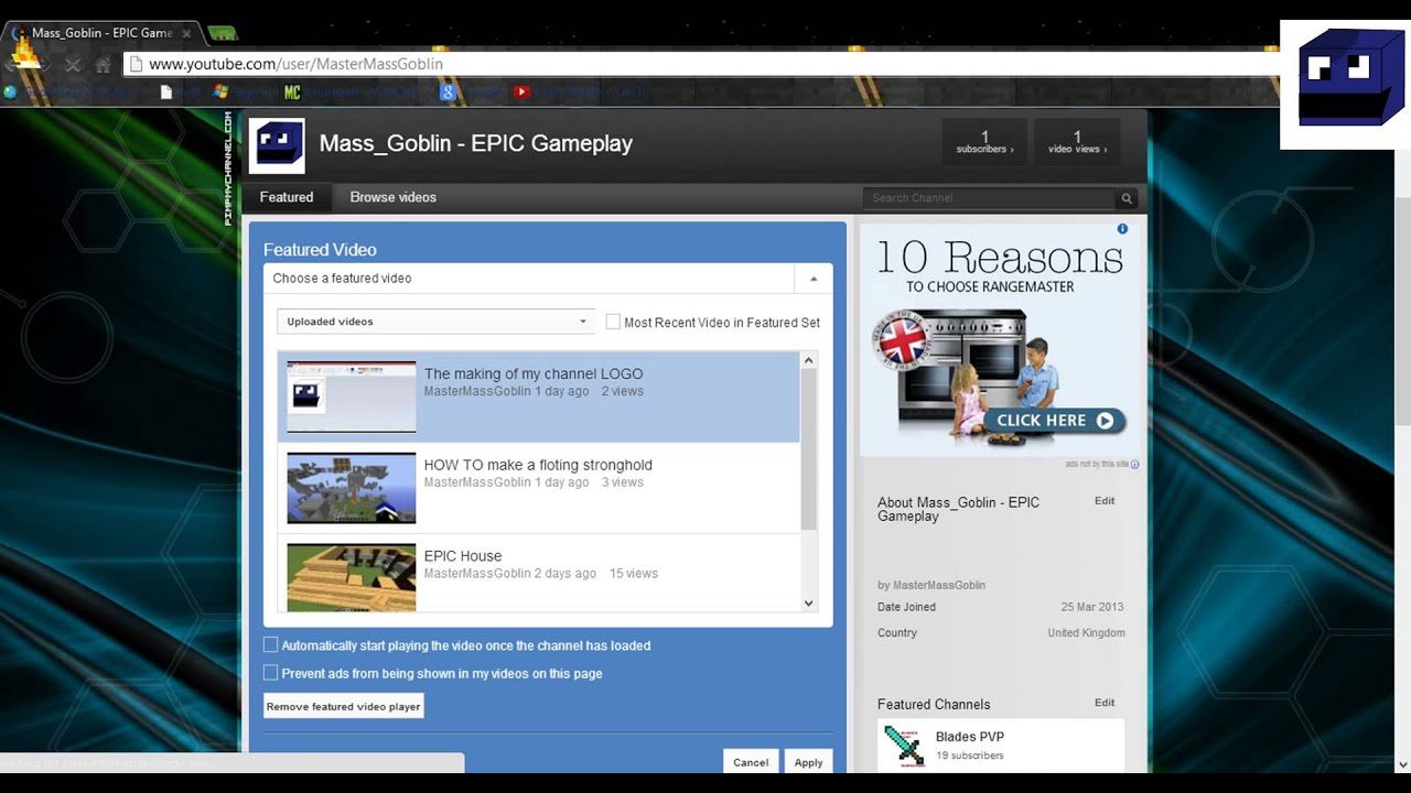 How to get a video on you youtube homepage - Mass Goblin
