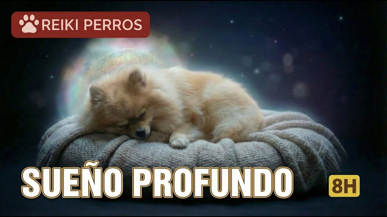 SANACIÓN para PERRITOS 🐶✨ Sueño Profundo (8 HORAS) | Música Reiki Suave | Noche Sin Cortes