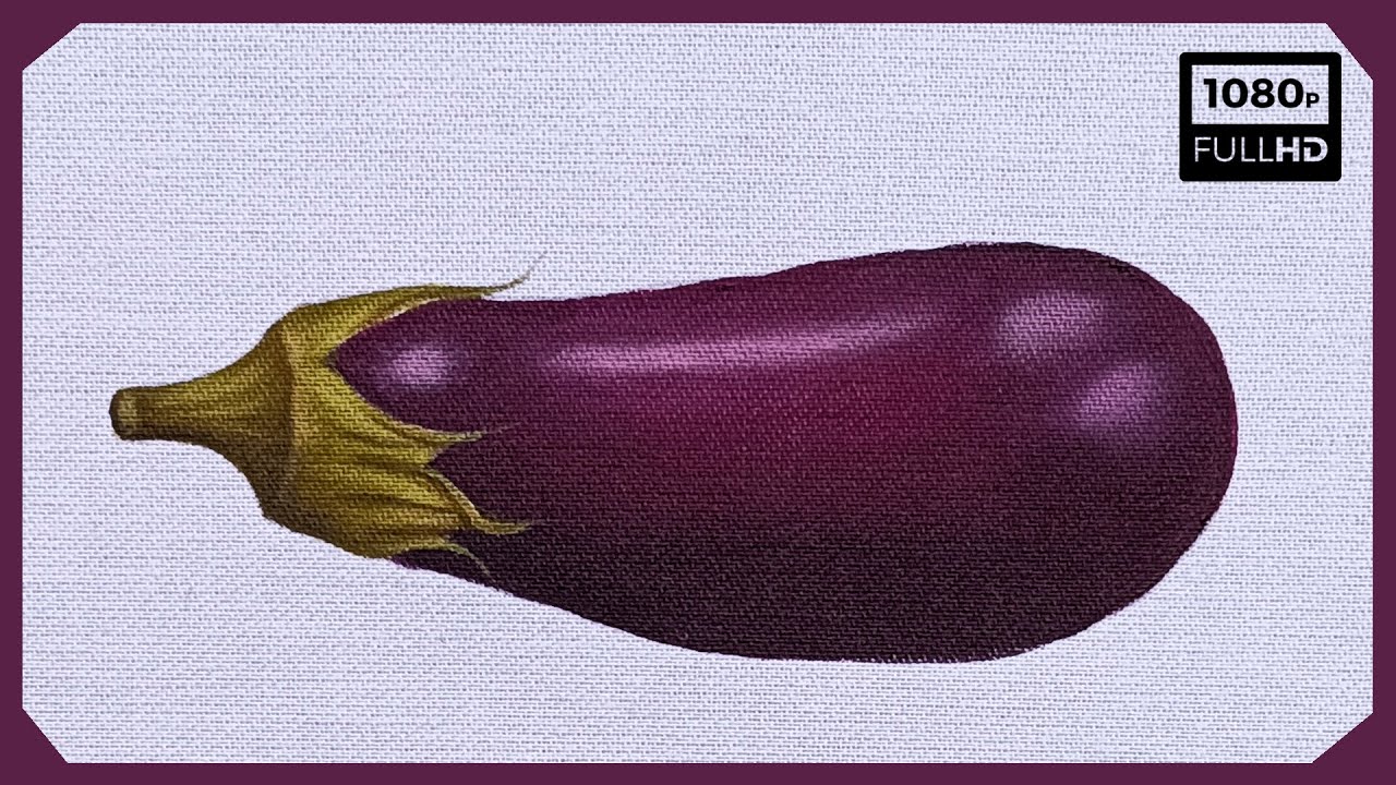 Como Pintar Berinjela Semi Realista