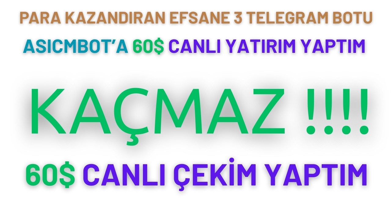Aktif kazan&ccedil; sağladığım 3 telegram kripto mining botu 