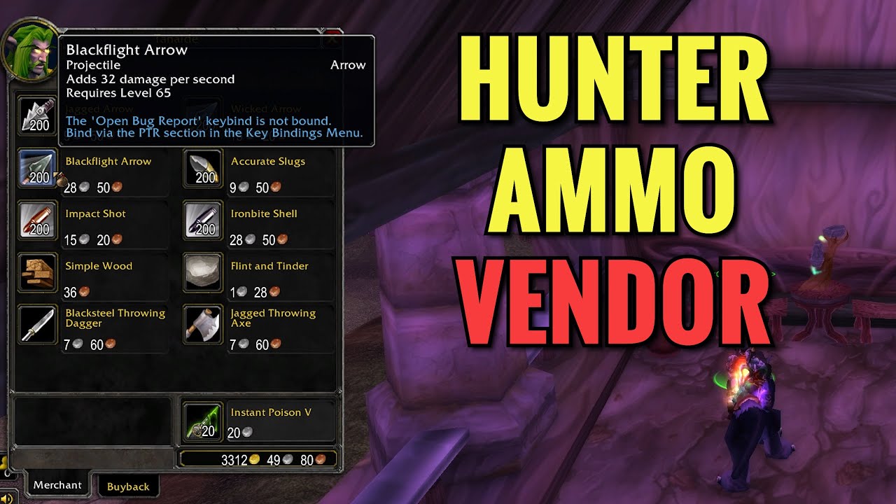 Sylvanaar Hunter Ammo Vendor (WoW TBC)
