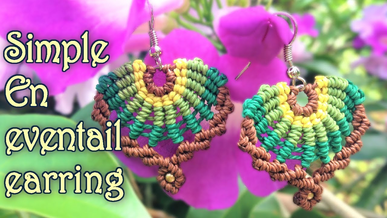 Macrame tutorial: The simple En eventail earring