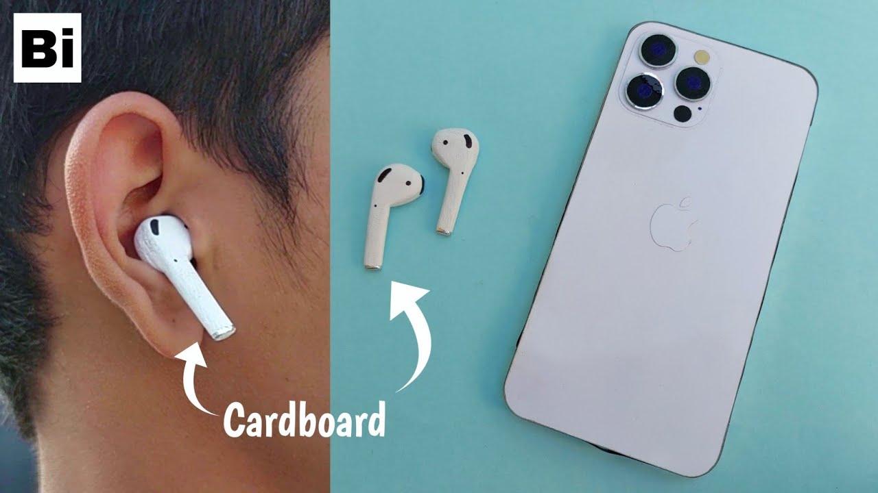How to Make Apple Airpods from Cardboard | Paper Airpods