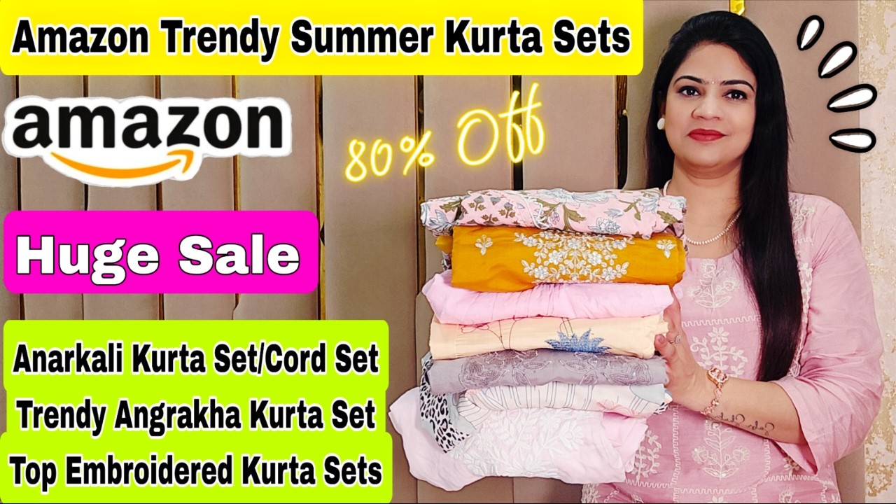 Amazon Trendy Summer Partywear Kurta Sets Haul,Embroidered,Anarkali,Cord Set,Rajni Style Tips#amazon
