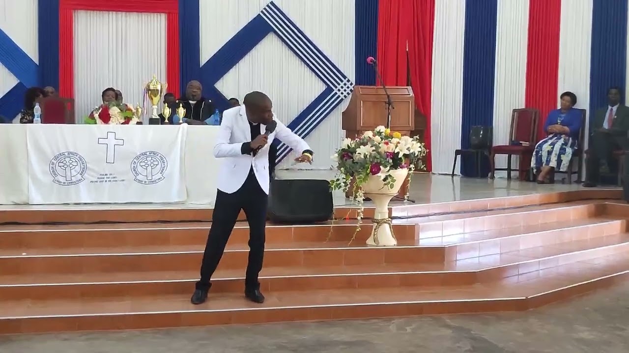 Rev. Alexander Kambiri preaching at CCAP Synod of Livingstonia, Lilongwe Congregation