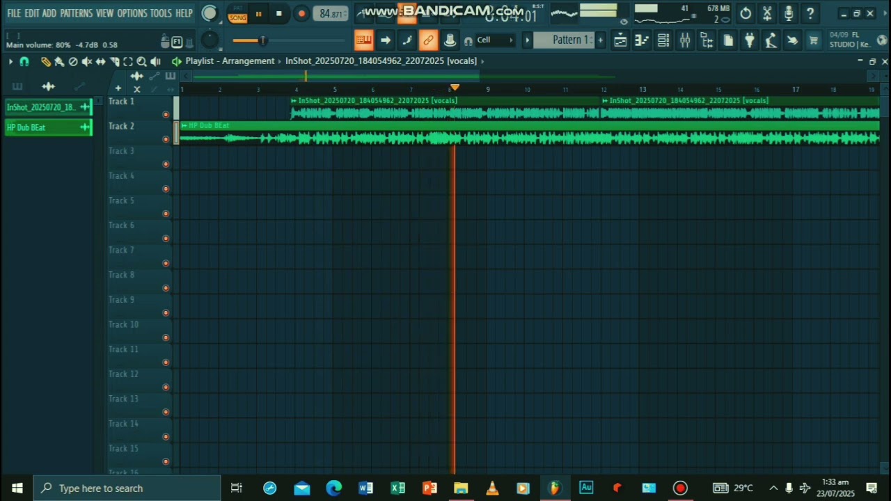FL Studio Reggae Ragga Beat | Vocal Mix in Action | 2025