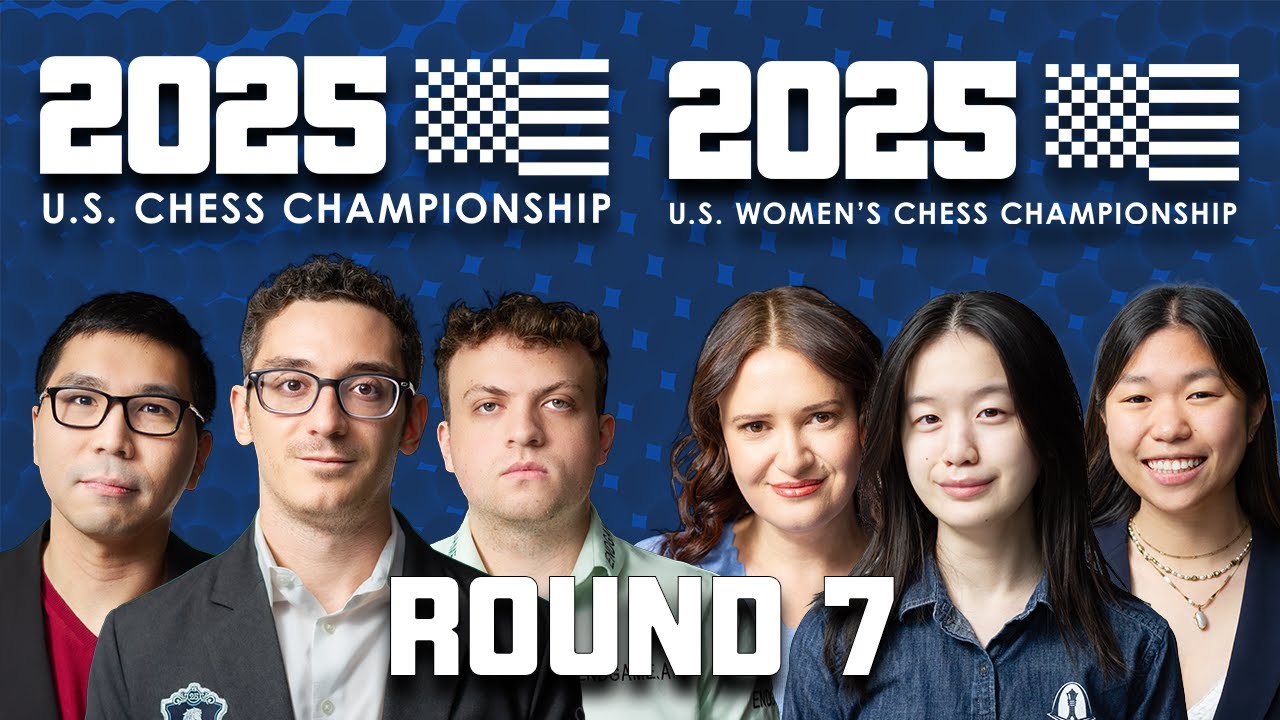 2025 U.S. Chess Championships: Round 7 | Hans Niemann vs. Fabiano Caruana