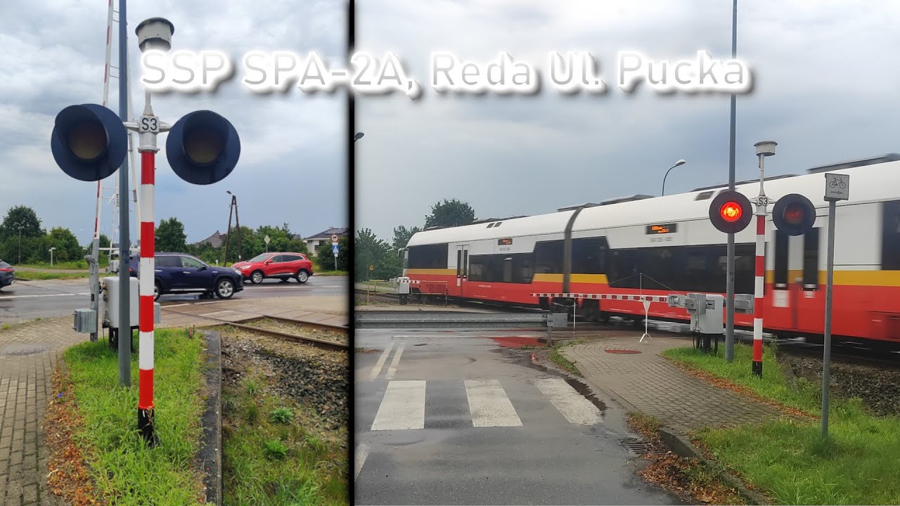 [4K] | SSP SPA-2A, Reda Ul. Pucka | Polish Railroad Crossing
