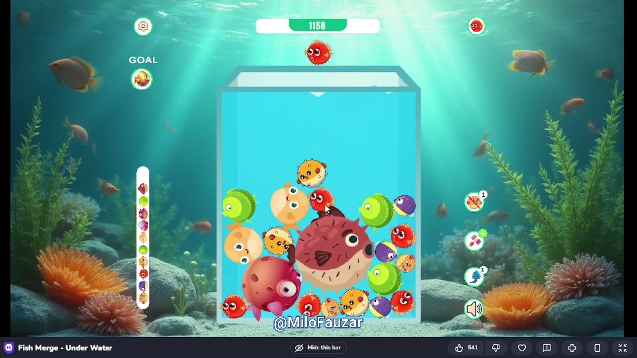 Makin seru guys main FISH MERGE.. #gameplay 