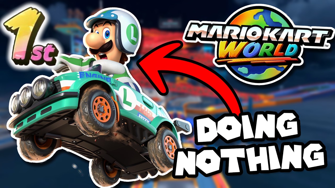 Mario Kart World But Luigi Wins By Doing Nothing
