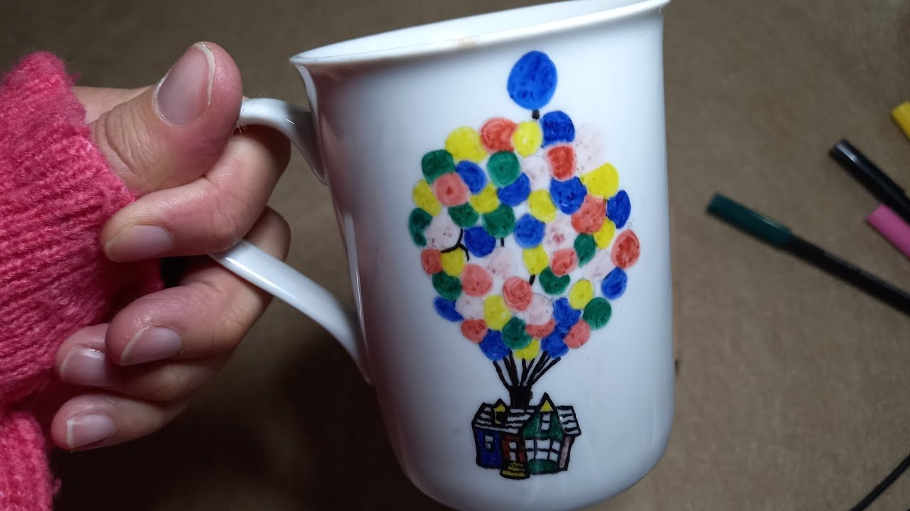 DIY: pratik porselen bardak boyama nasıl yapılır #up /How to do practical porcelain painting/