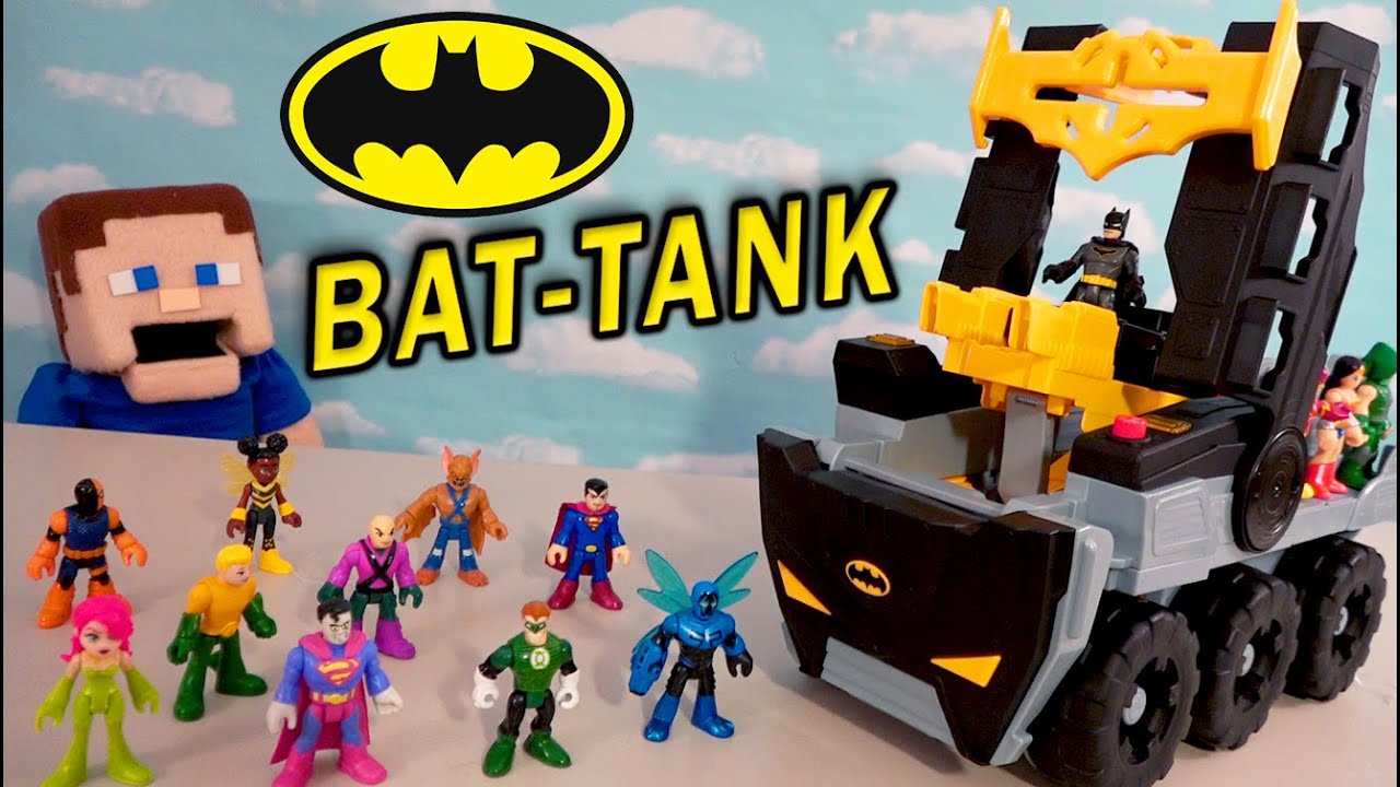 Batman Imaginext Transforming Bat Tank, Figures DC Super Friends Blind Bags!